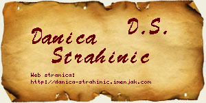 Danica Strahinić vizit kartica
